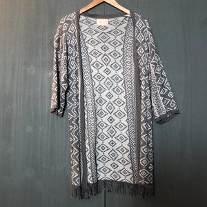 Skies are Blue Fringe Cardigan